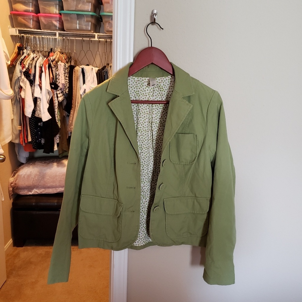 Casual light green blazer